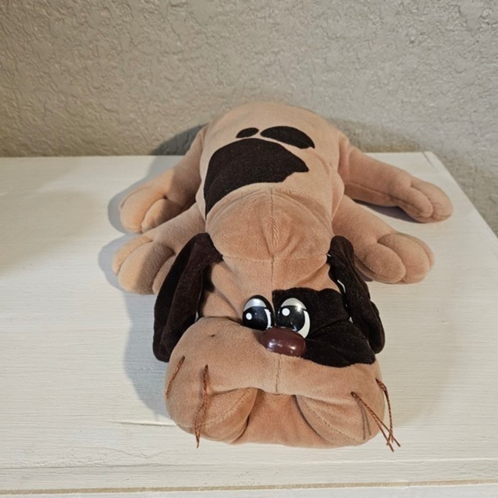 Pound Puppies Plush Tonka Dog‎ Brown Black Spots Vintage Toy